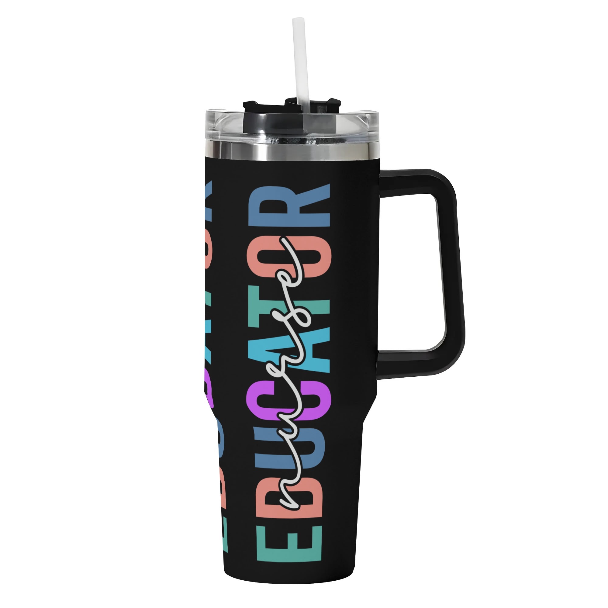 Educator Nurse - 40oz Tumbler with Handle Straw